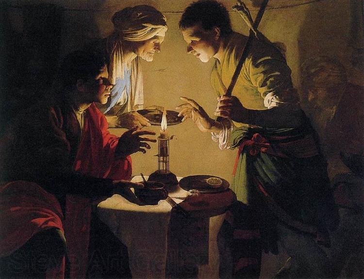 Hendrick ter Brugghen Selling His Birthright Norge oil painting art